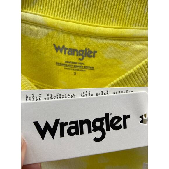 NWT Wrangler Sweatshirt Womens Small Tie Dye Oversize Blue Yellow Pink Cotton - Picture 8 of 12